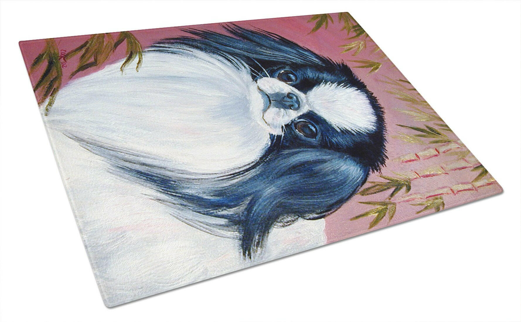 Japanese Chin Cutting Board Tempered Glass Kitchen Cutting Surface, Heat Resistant Chopping, Non-Slip Feet, Food Prep & Serving