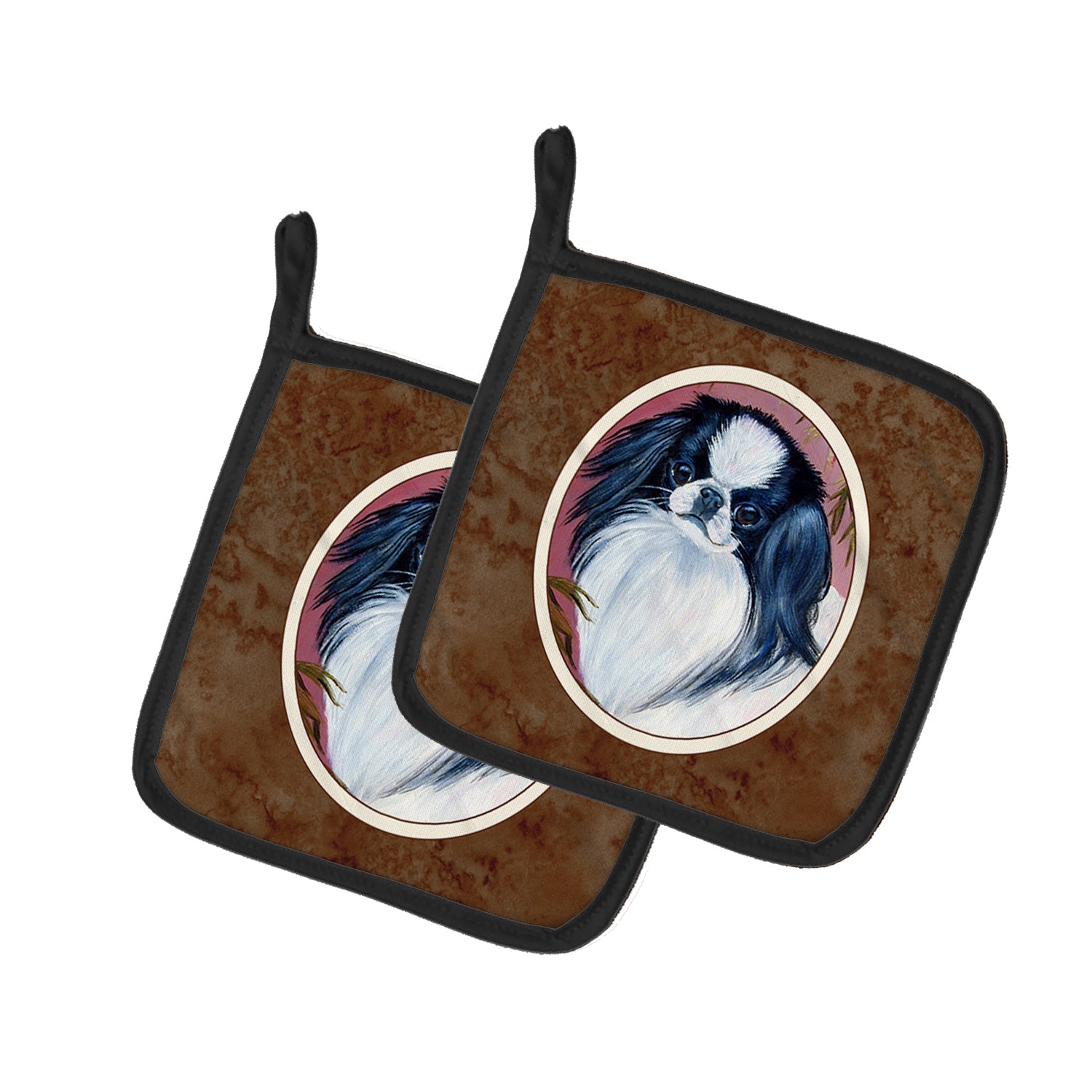 Japanese Chin Pot Holder Set of 2 Heat Resistant Quilted Hot Pads 7.5 x 7.5 Inch, Insulated Kitchen Trivets for Cooking & Baking