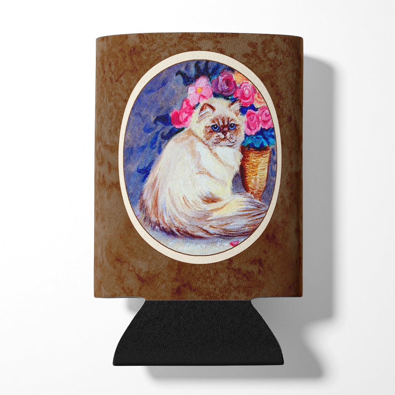 Persian Cat Can or Bottle Hugger Cooler Sleeve for Standard 12 oz Cans, Insulated Foam Beer & Soda Can Hugger Reusable