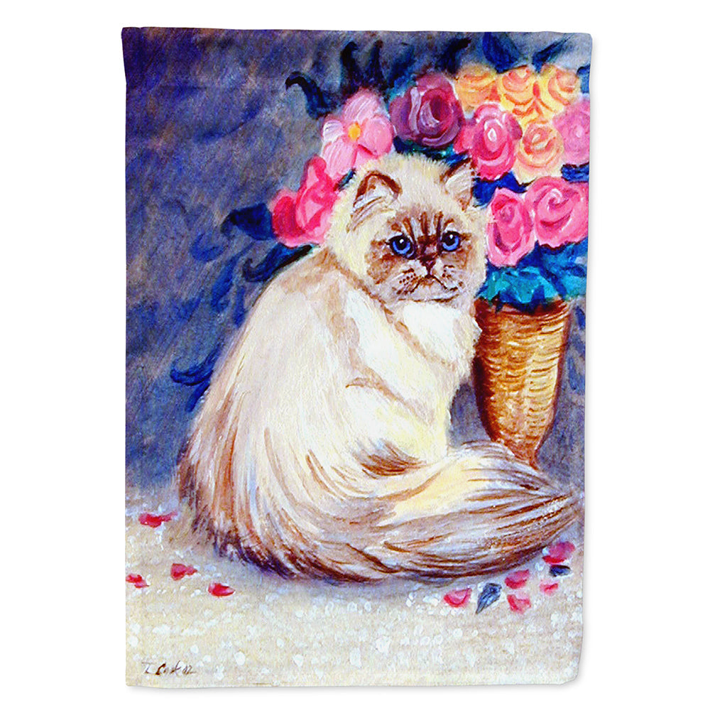 Persian Cat House Flag 28x40 Porch Sleeve Pole Decorative Outside Yard Banner Artwork Wall Hanging, Polyester
