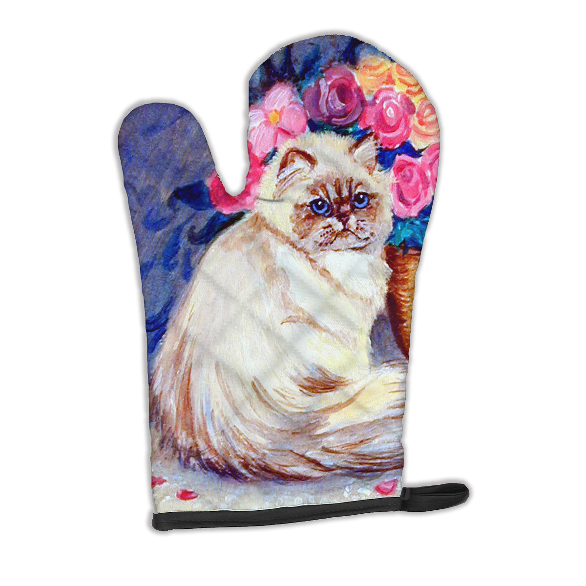 Persian Cat Oven Mitt Heat Resistant Thick Oven Mitt for Hot Pans and Oven, Kitchen Mitt Protect Hands, Cooking Baking Glove