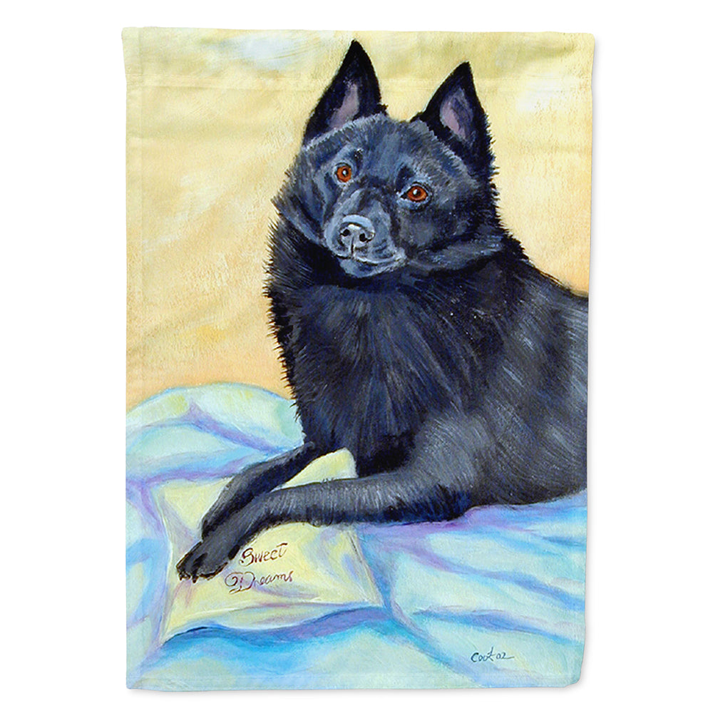 Schipperke Sweet Dreams House Flag 28x40 Porch Sleeve Pole Decorative Outside Yard Banner Artwork Wall Hanging, Polyester