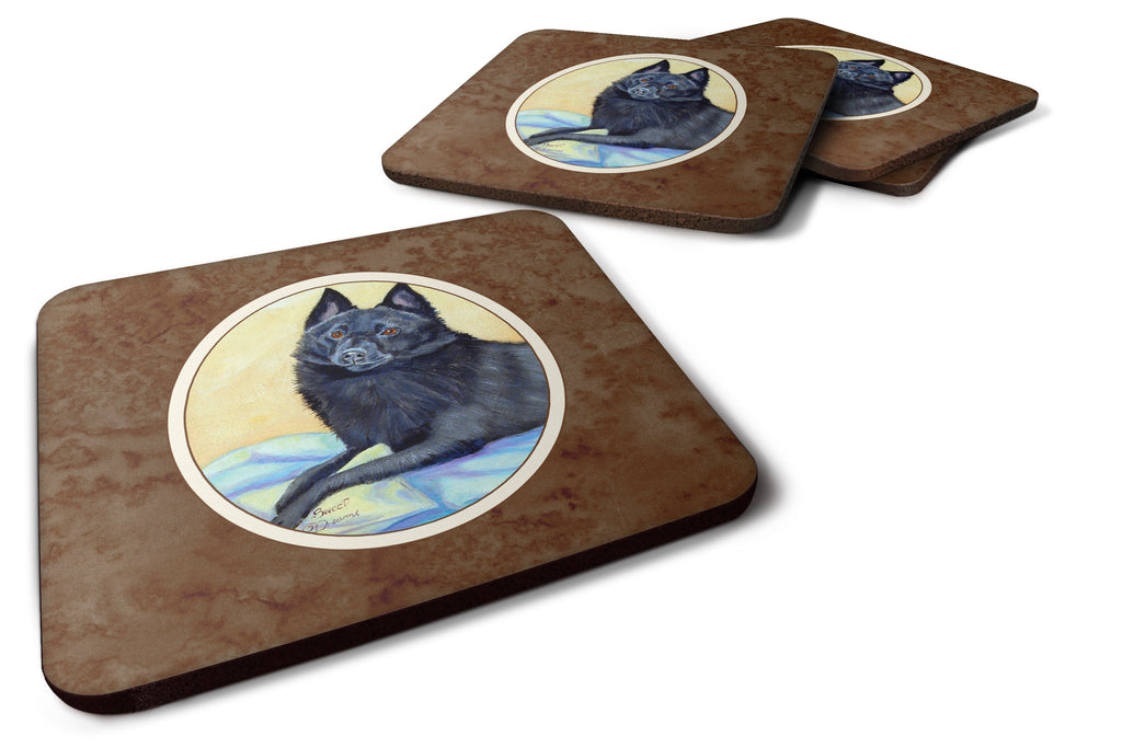 Schipperke Sweet Dreams Foam Coasters Set of 4 Cup Coasters for Indoor Outdoor, Tabletop Protection, Anti Slip, Mouse pad Material