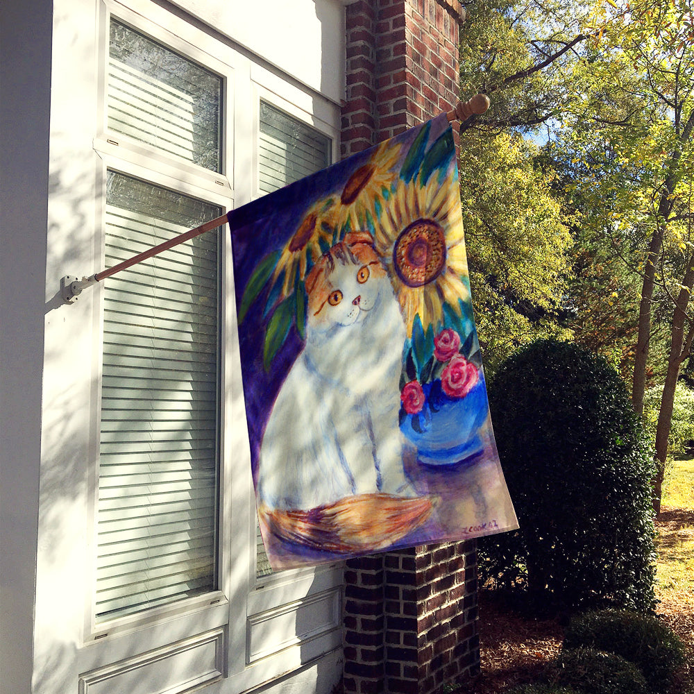 Cat House Flag 28x40 Porch Sleeve Pole Decorative Outside Yard Banner Artwork Wall Hanging, Polyester