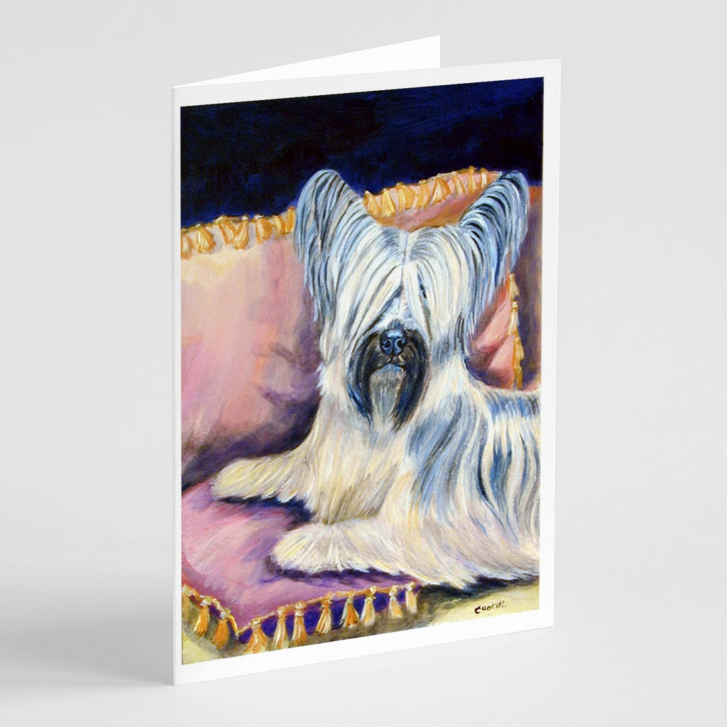 Skye Terrier Greeting Cards Pack of 8 Blank Cards with Envelopes Whimsical A7 Size 5x7