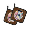 Skye Terrier Pot Holder Set of 2 Heat Resistant Quilted Hot Pads 7.5 x 7.5 Inch, Insulated Kitchen Trivets for Cooking & Baking