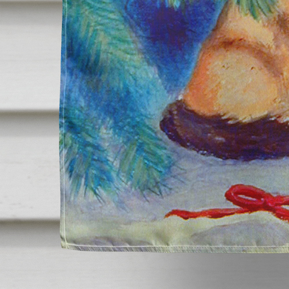 Christmas Tree Cat House Flag 28x40 Porch Sleeve Pole Decorative Outside Yard Banner Artwork Wall Hanging, Polyester