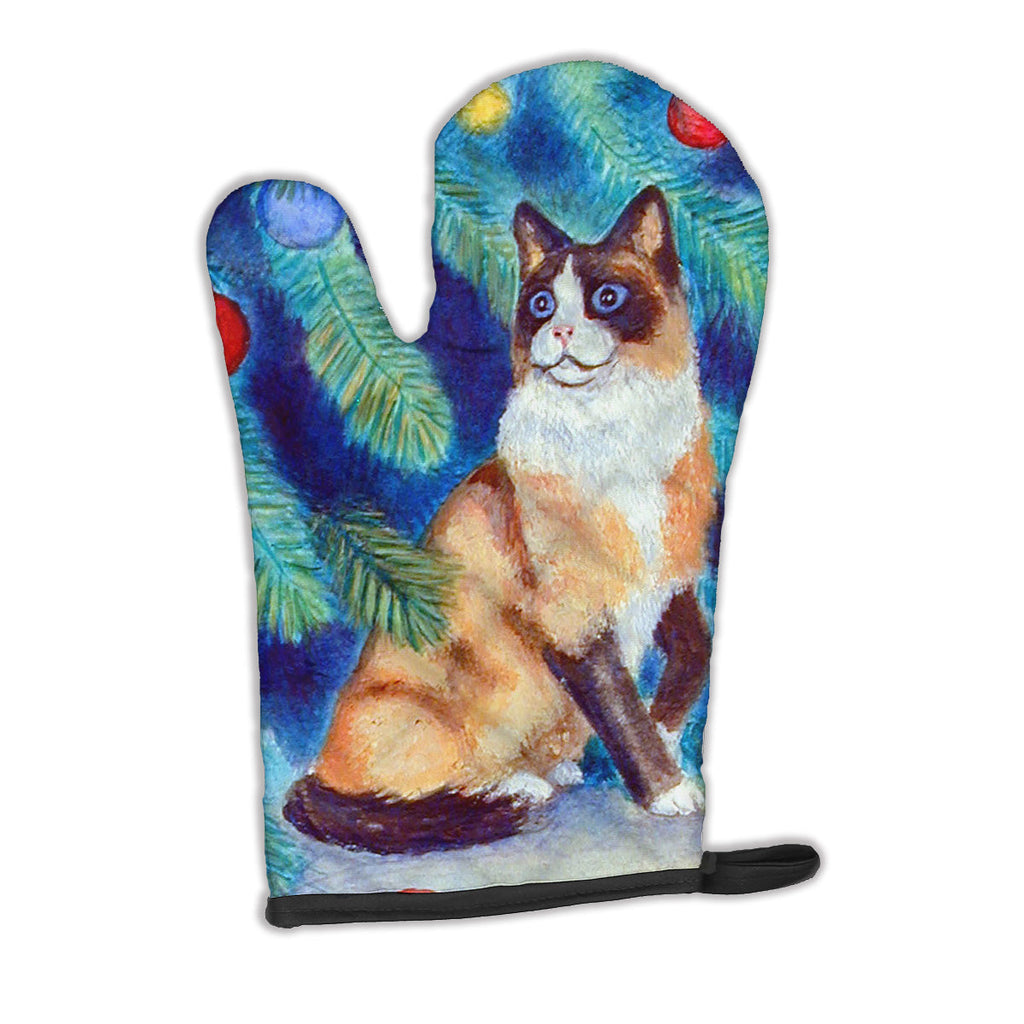 Christmas Tree Cat Oven Mitt Heat Resistant Thick Oven Mitt for Hot Pans and Oven, Kitchen Mitt Protect Hands, Cooking Baking Glove