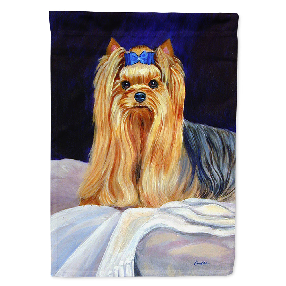 Yorkie House Flag 28x40 Porch Sleeve Pole Decorative Outside Yard Banner Artwork Wall Hanging, Polyester
