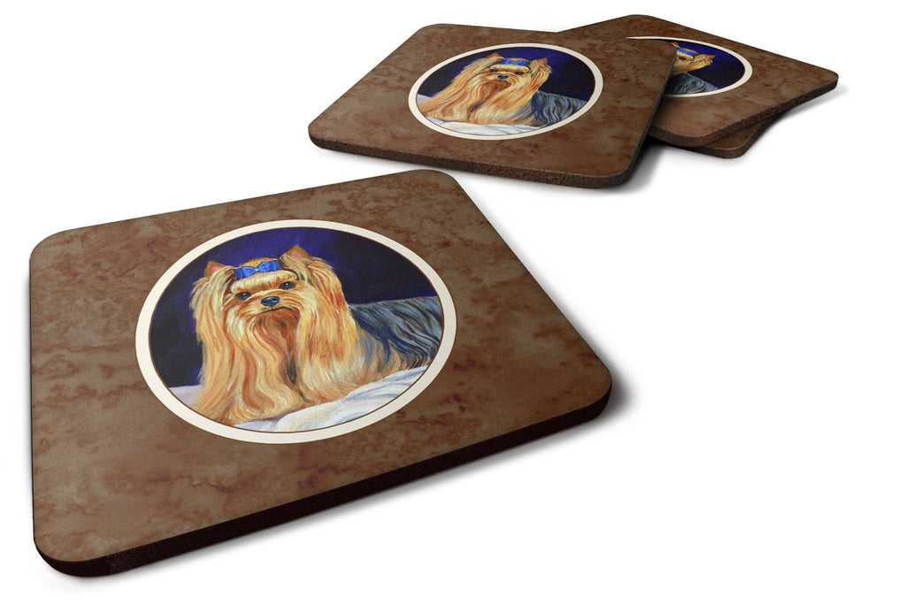Yorkie Foam Coasters Set of 4 Cup Coasters for Indoor Outdoor, Tabletop Protection, Anti Slip, Mouse pad Material