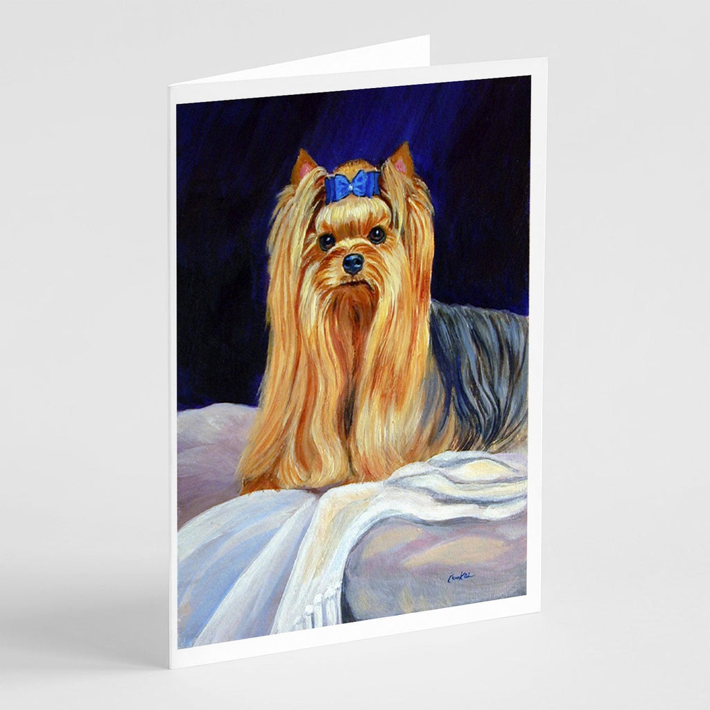 Yorkie Greeting Cards Pack of 8 Blank Cards with Envelopes Whimsical A7 Size 5x7