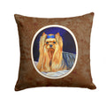 Yorkie Decorative Throw Pillow 14x14 Indoor Outdoor Accent Cushion, Fabric Cover with Insert for Sofa, Bed, Porch & Living Room