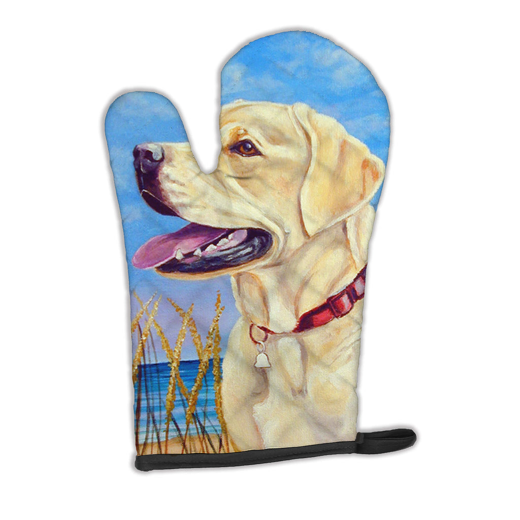Yellow Labrador at the Beach Oven Mitt Heat Resistant Thick Oven Mitt for Hot Pans and Oven, Kitchen Mitt Protect Hands, Cooking Baking Glove