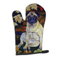 Fawn Pug in Fall Leaves Oven Mitt Heat Resistant Thick Oven Mitt for Hot Pans and Oven, Kitchen Mitt Protect Hands, Cooking Baking Glove