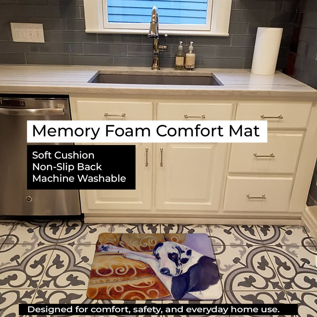 Harlequin Natural Great Dane Memory Foam Kitchen Mat Machine Washable Anti-Fatigue Cushion Comfort Bath or Kitchen Rug