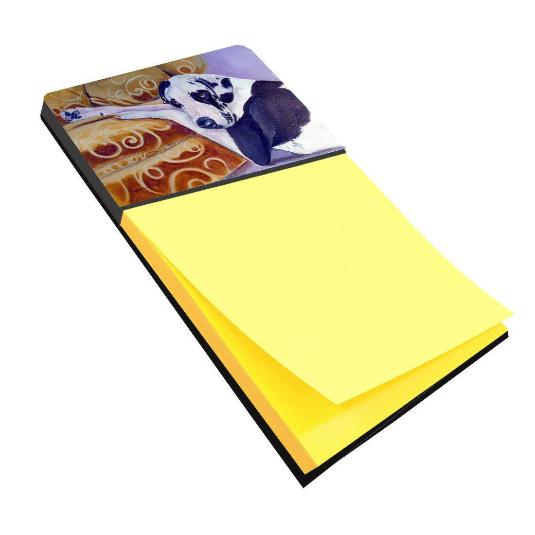 Harlequin Natural Great Dane Watercolor Sticky Note Holder Refillable Dispenser Desk Accessory 3x3 Pad Gift