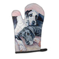 Black and Harlequin Great Dane Oven Mitt Heat Resistant Thick Oven Mitt for Hot Pans and Oven, Kitchen Mitt Protect Hands, Cooking Baking Glove