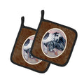 Black and Harlequin Great Dane Pot Holder Set of 2 Heat Resistant Quilted Hot Pads 7.5 x 7.5 Inch, Insulated Kitchen Trivets for Cooking & Baking