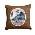 Black and Harlequin Great Dane Decorative Throw Pillow 14x14 Indoor Outdoor Accent Cushion, Fabric Cover with Insert for Sofa, Bed, Porch & Living Room