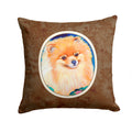 Pomeranian Decorative Throw Pillow 14x14 Indoor Outdoor Accent Cushion, Fabric Cover with Insert for Sofa, Bed, Porch & Living Room