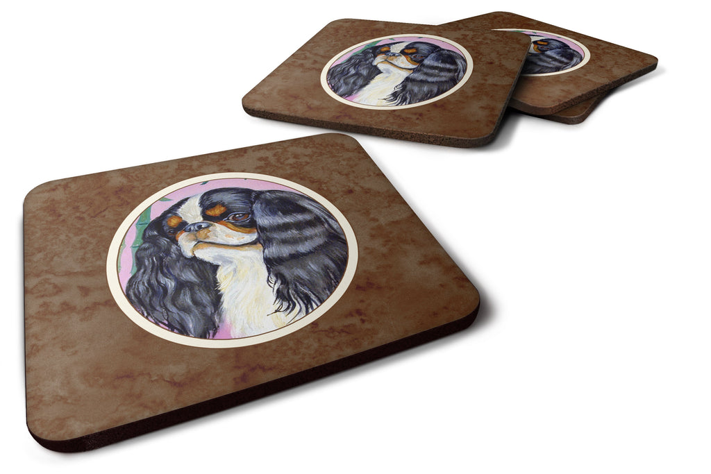English Toy Spaniel Foam Coasters Set of 4 Cup Coasters for Indoor Outdoor, Tabletop Protection, Anti Slip, Mouse pad Material