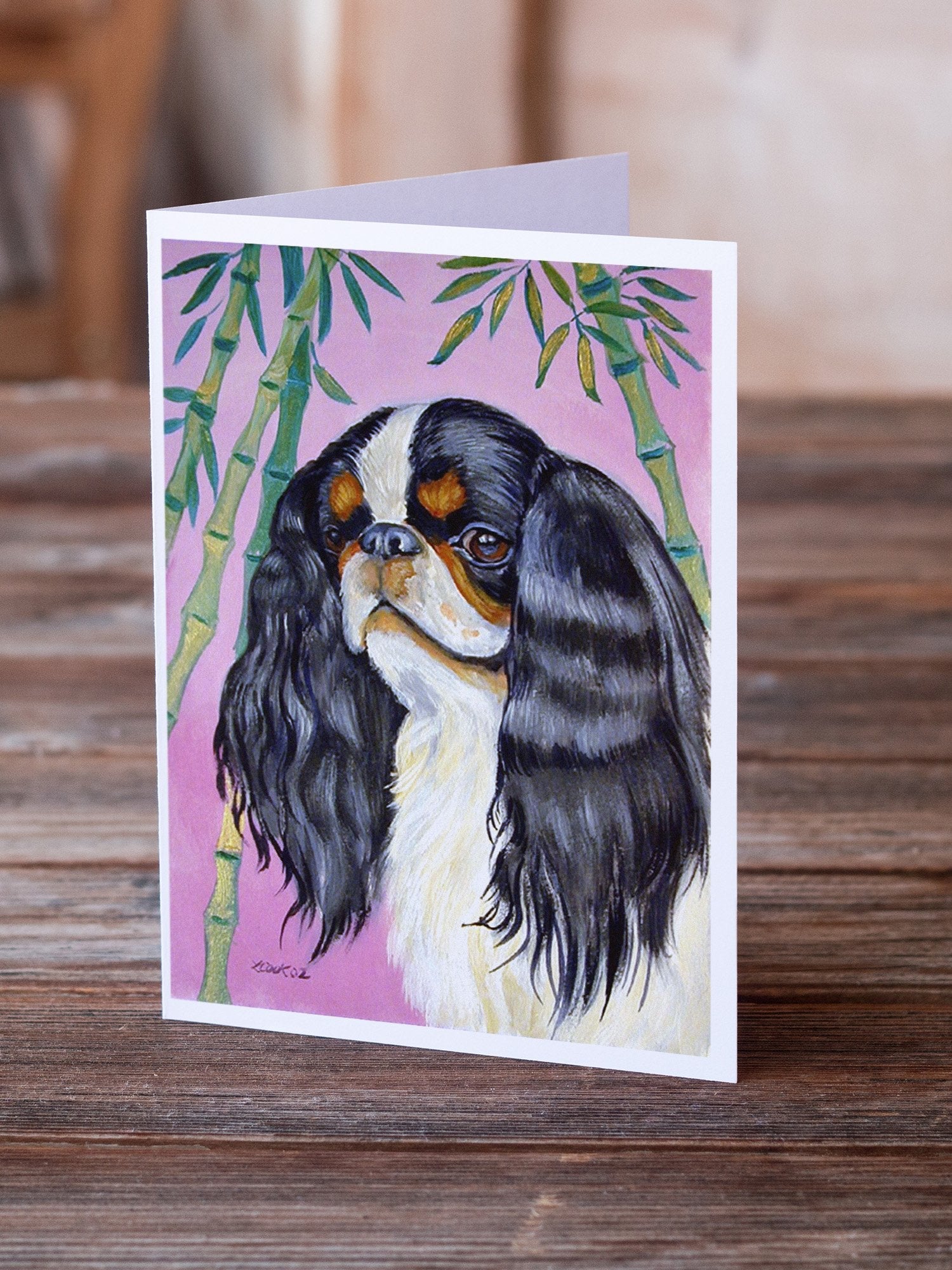 English Toy Spaniel Greeting Cards Pack of 8 Blank Cards with Envelopes Whimsical A7 Size 5x7