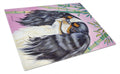 English Toy Spaniel Cutting Board Tempered Glass Kitchen Cutting Surface, Heat Resistant Chopping, Non-Slip Feet, Food Prep & Serving
