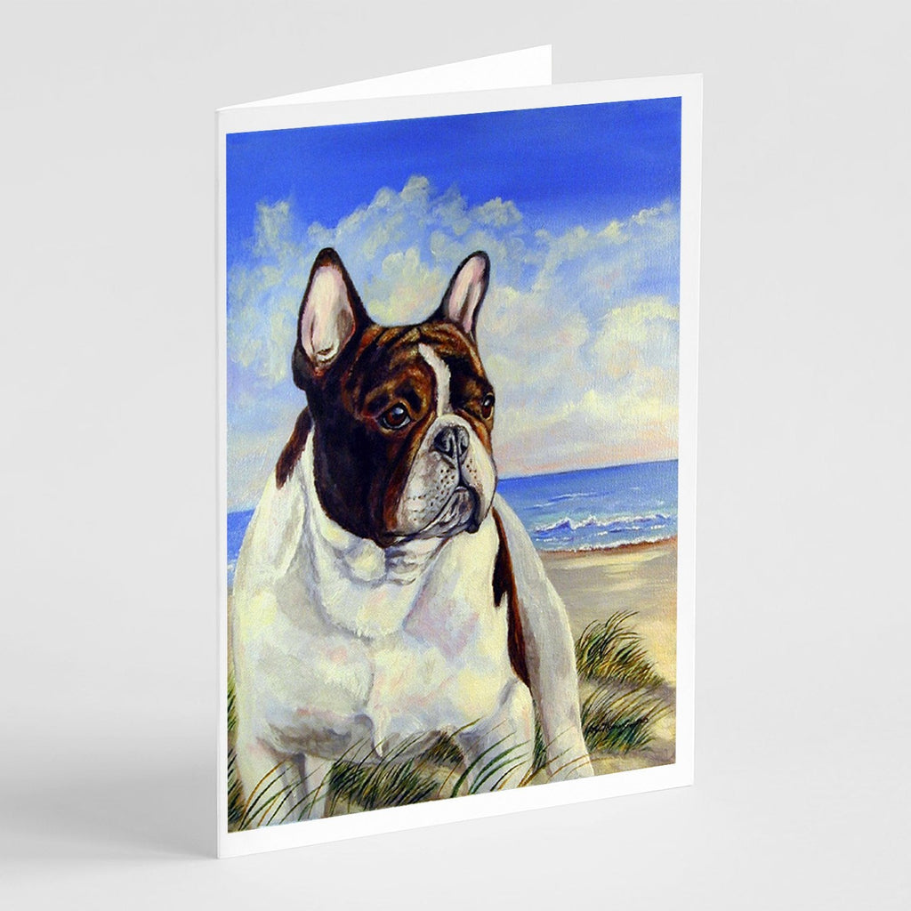French Bulldog at the beach Greeting Cards Pack of 8 Blank Cards with Envelopes Whimsical A7 Size 5x7