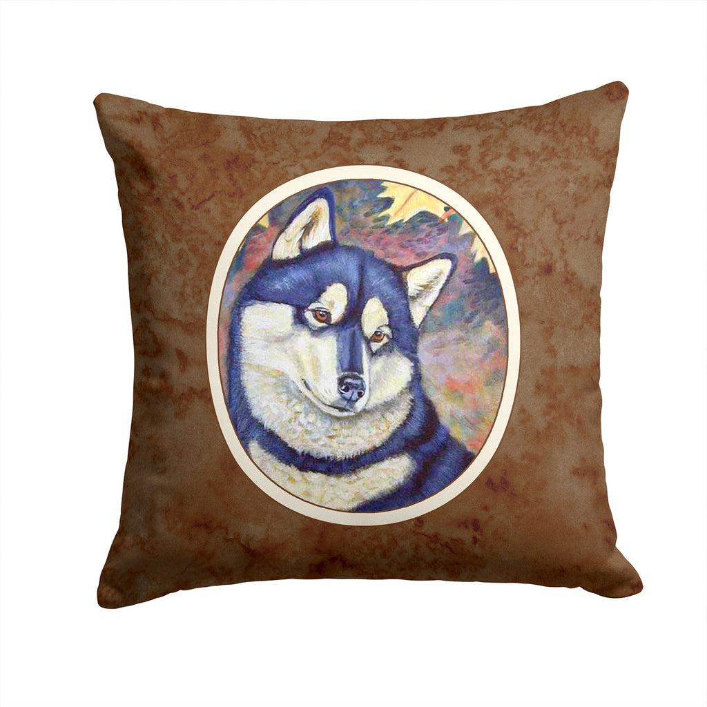 Fall Leaves Siberian Husky Decorative Throw Pillow 14x14 Indoor Outdoor Accent Cushion, Fabric Cover with Insert for Sofa, Bed, Porch & Living Room