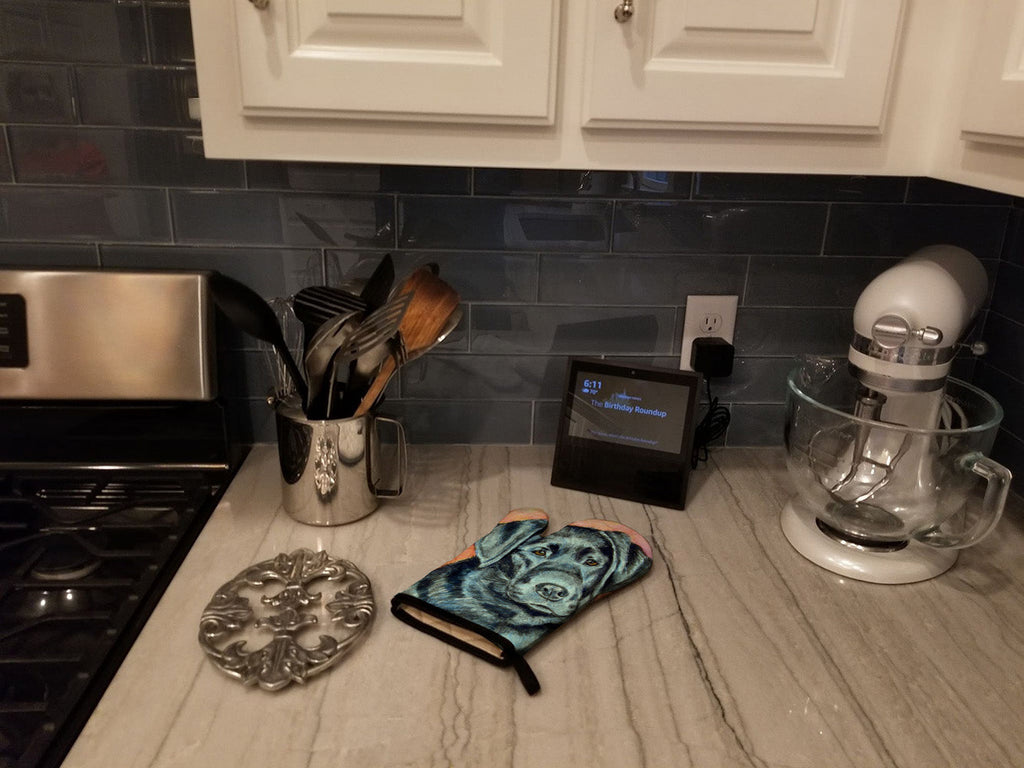 Black Labrador Oven Mitt Heat Resistant Thick Oven Mitt for Hot Pans and Oven, Kitchen Mitt Protect Hands, Cooking Baking Glove