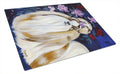 Shih Tzu Cutting Board Tempered Glass Kitchen Cutting Surface, Heat Resistant Chopping, Non-Slip Feet, Food Prep & Serving