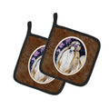 Shih Tzu Pot Holder Set of 2 Heat Resistant Quilted Hot Pads 7.5 x 7.5 Inch, Insulated Kitchen Trivets for Cooking & Baking