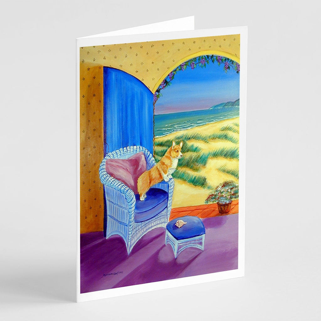 Corgi Greeting Cards Pack of 8 Blank Cards with Envelopes Whimsical A7 Size 5x7