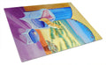 Corgi Cutting Board Tempered Glass Kitchen Cutting Surface, Heat Resistant Chopping, Non-Slip Feet, Food Prep & Serving