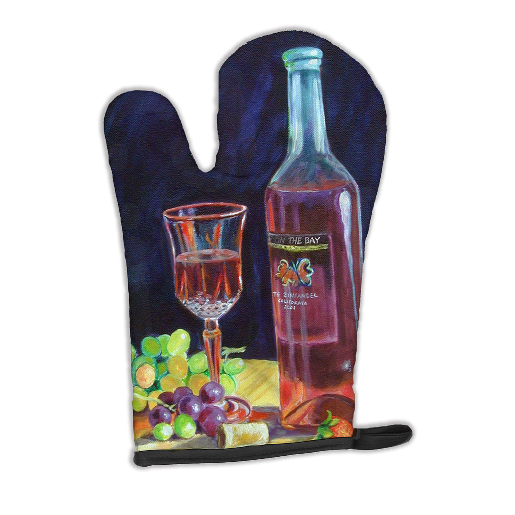 Red Wine Bottle and Glass Oven Mitt Heat Resistant Thick Oven Mitt for Hot Pans and Oven, Kitchen Mitt Protect Hands, Cooking Baking Glove