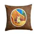 French Bulldog Couch Sitting Decorative Throw Pillow 14x14 Indoor Outdoor Accent Cushion, Fabric Cover with Insert for Sofa, Bed, Porch & Living Room