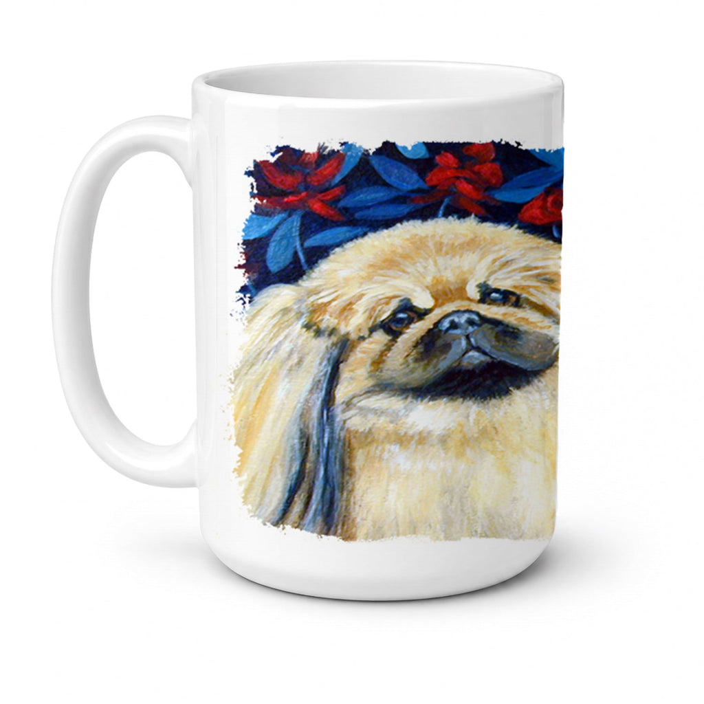 What a pair of Pekingese Ceramic Coffee Mug 15 oz Decorative Large C Handle Mug Cup for Tea, Cocoa Hot Chocolate