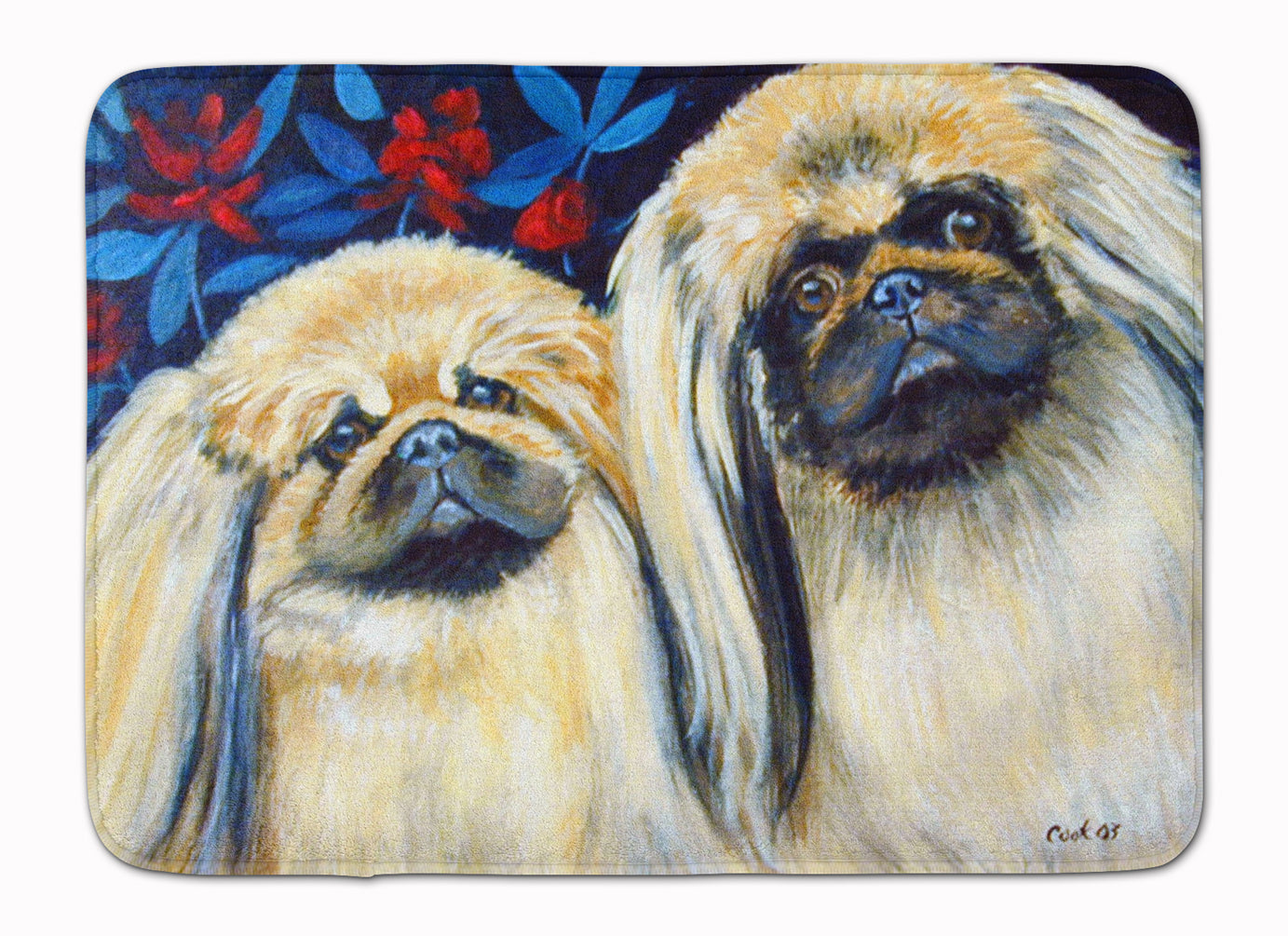 What a pair of Pekingese Memory Foam Kitchen Mat Machine Washable Anti-Fatigue Cushion Comfort Bath or Kitchen Rug