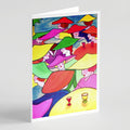 Women in Hats Greeting Cards Pack of 8 Blank Cards with Envelopes Whimsical A7 Size 5x7