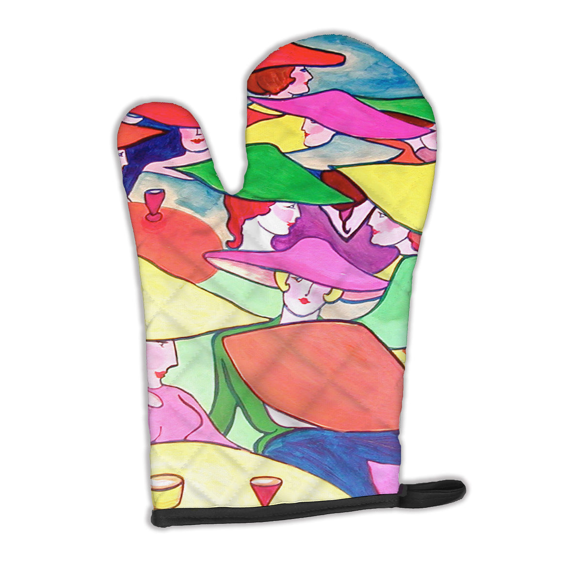 Women in Hats Oven Mitt Heat Resistant Thick Oven Mitt for Hot Pans and Oven, Kitchen Mitt Protect Hands, Cooking Baking Glove