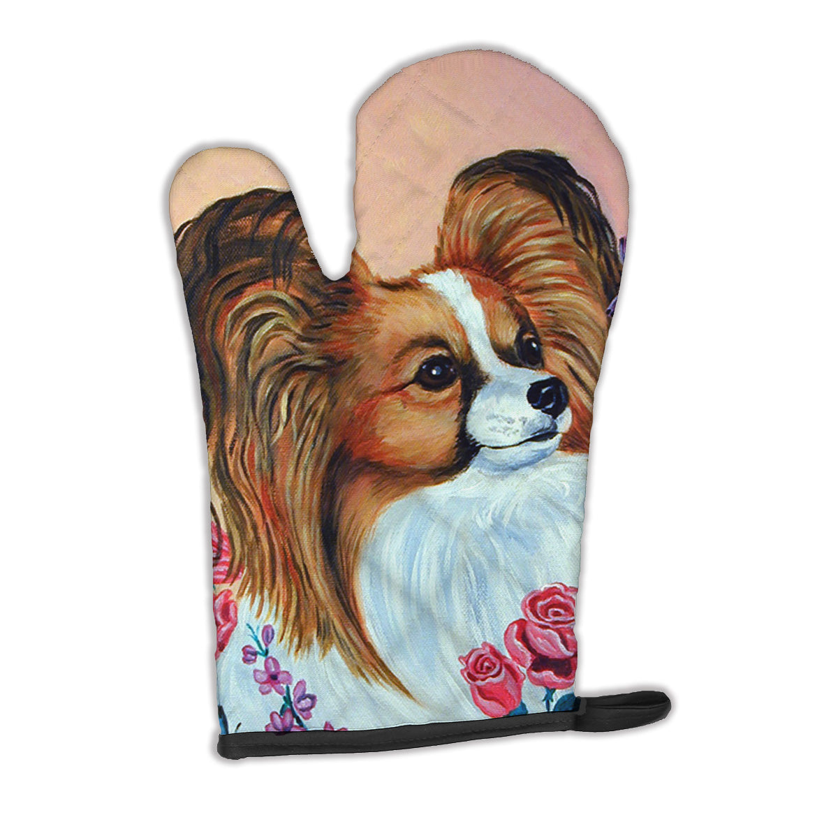 Papillon Rose Oven Mitt Heat Resistant Thick Oven Mitt for Hot Pans and Oven, Kitchen Mitt Protect Hands, Cooking Baking Glove