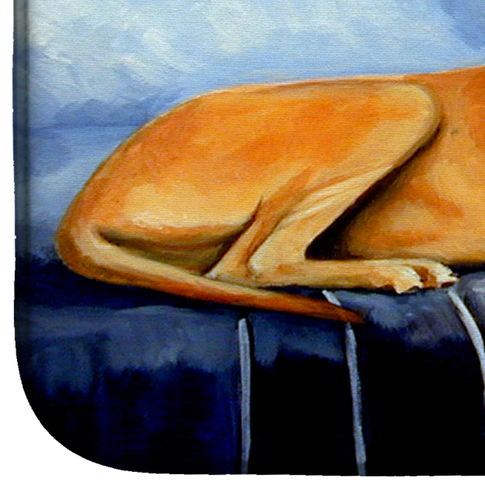 Natural Fawn Great Dane Dish Drying Mat Absorbent Dish Drying Mat Pad for Kitchen Counter Dish Drainer Mat for Countertop, 14 x 21", Multicolor