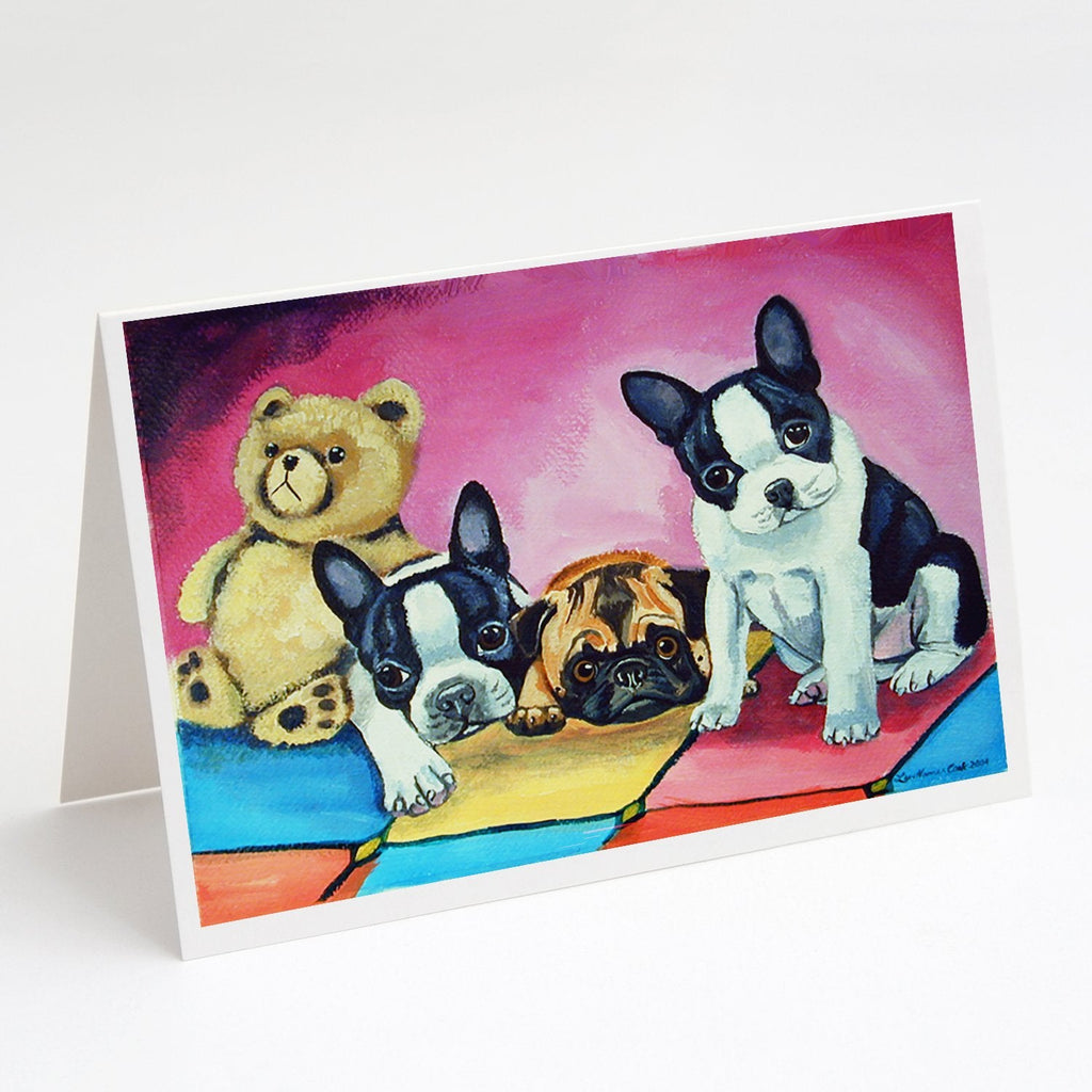 Multiple Breeds Greeting Cards Pack of 8 Blank Cards with Envelopes Whimsical A7 Size 5x7