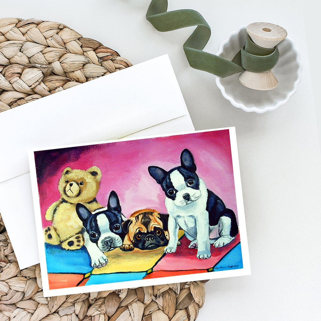 Multiple Breeds Greeting Cards Pack of 8 Blank Cards with Envelopes Whimsical A7 Size 5x7