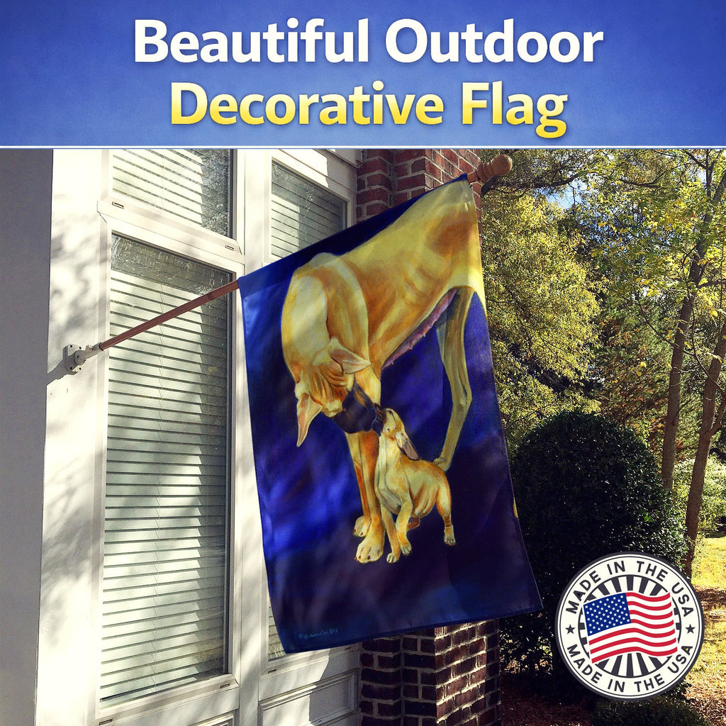 Great Dane and Puppy  House Flag 28x40 Porch Sleeve Pole Decorative Outside Yard Banner Artwork Wall Hanging, Polyester