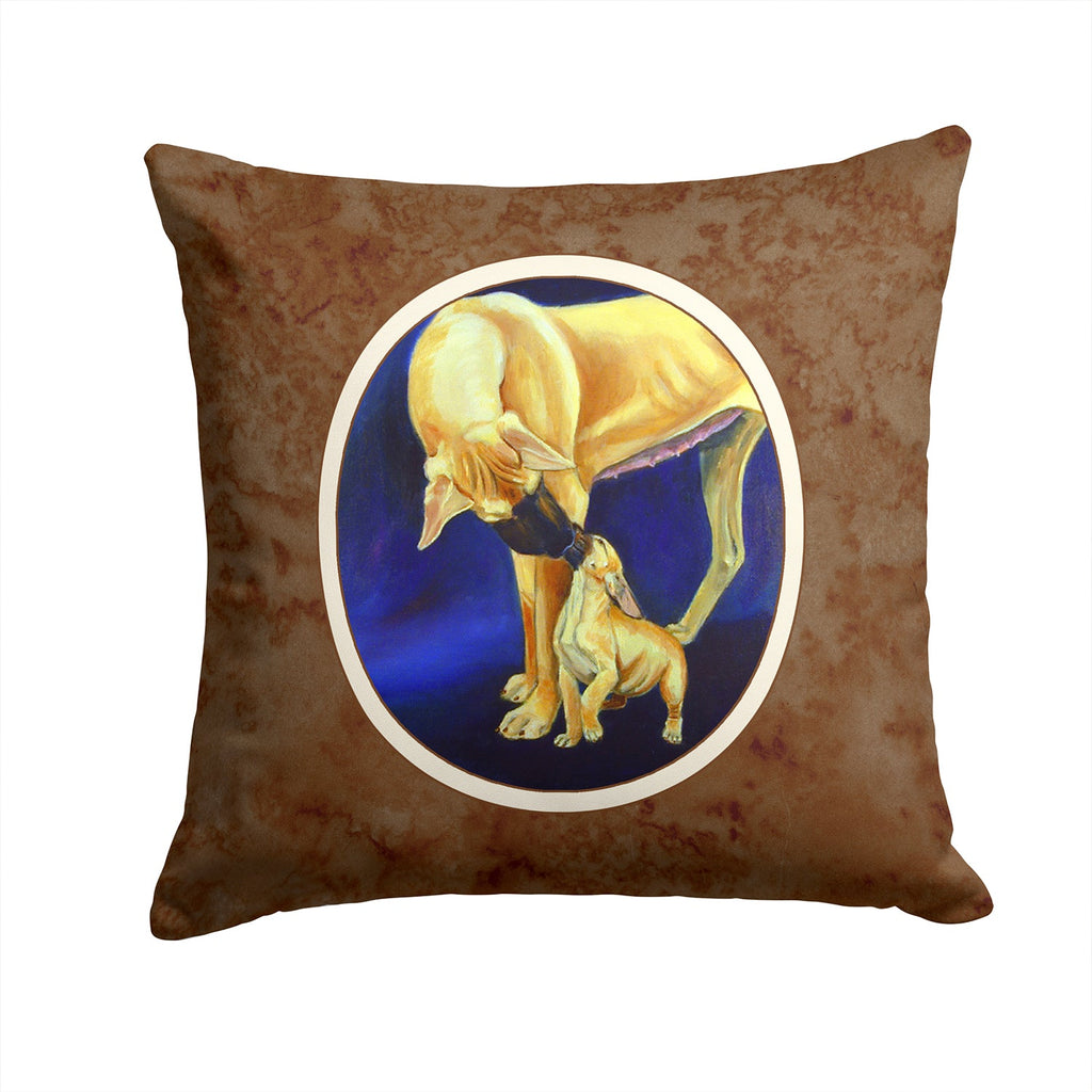 Great Dane and Puppy  Decorative Throw Pillow 14x14 Indoor Outdoor Accent Cushion, Fabric Cover with Insert for Sofa, Bed, Porch & Living Room