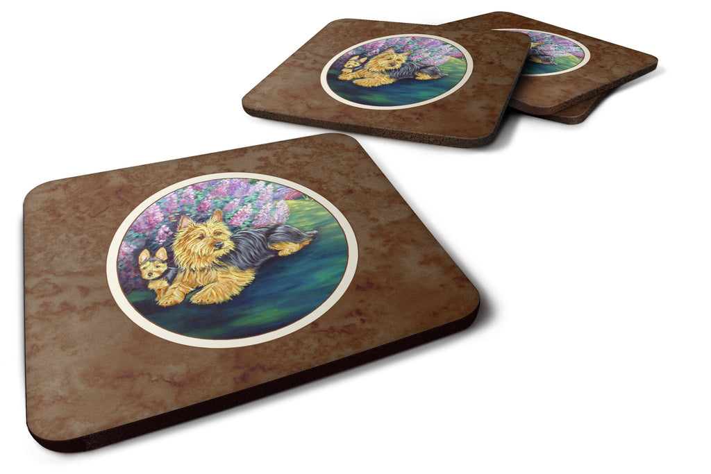 Australian Terrier and Puppy Foam Coasters Set of 4 Cup Coasters for Indoor Outdoor, Tabletop Protection, Anti Slip, Mouse pad Material
