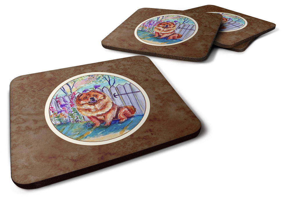 Chow Chow Foam Coasters Set of 4 Cup Coasters for Indoor Outdoor, Tabletop Protection, Anti Slip, Mouse pad Material