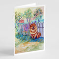 Chow Chow Greeting Cards Pack of 8 Blank Cards with Envelopes Whimsical A7 Size 5x7