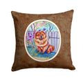 Chow Chow Decorative Throw Pillow 14x14 Indoor Outdoor Accent Cushion, Fabric Cover with Insert for Sofa, Bed, Porch & Living Room